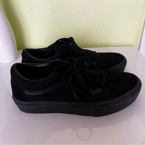 black platform vans